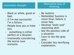 The missed connection between automatic thoughts and alternate thoughts in CBT